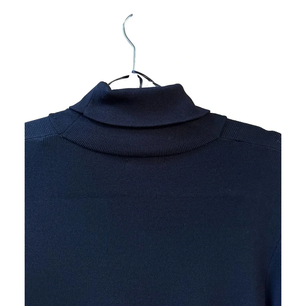 V281, NWOT, White Birch Women’s Black Turtleneck Sweater Size Medium w/Peephole - Picture 7 of 11
